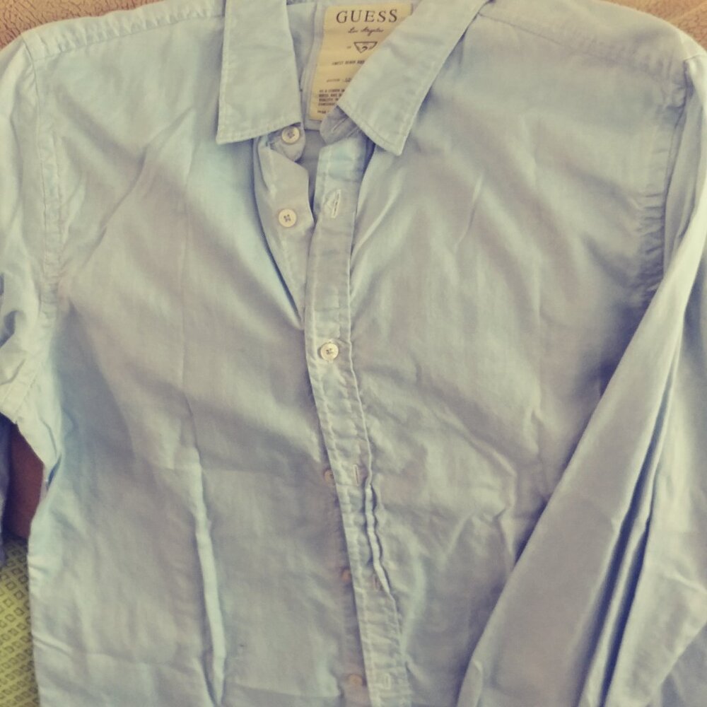 Guess Men's Slim Fit Long Sleeve Button-up Shirt